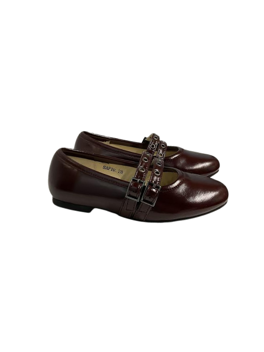 Boutaccelli Sapir Burgundy Leather Mary Jane