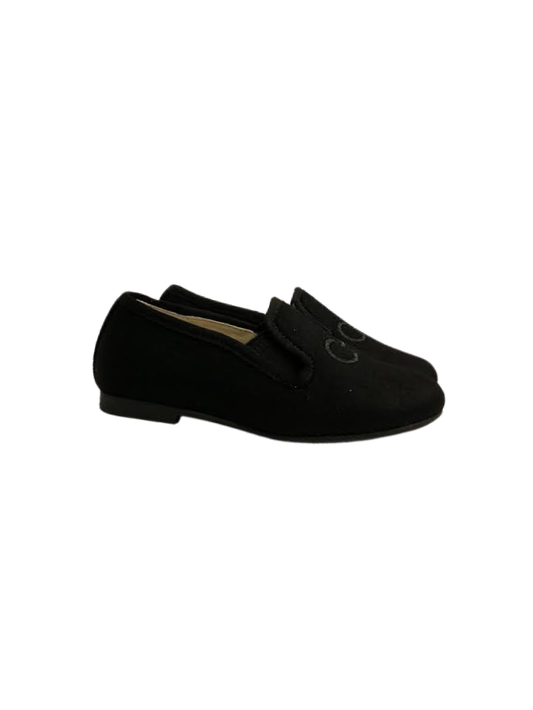 Boutaccelli Dutton Black Flannel Smoking Shoe