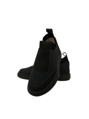 Boutacelli Baron Black Leather/Knit Shoe