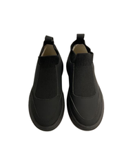 Boutacelli Baron Black Leather/Knit Shoe
