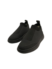Boutacelli Baron Black Leather/Knit Shoe