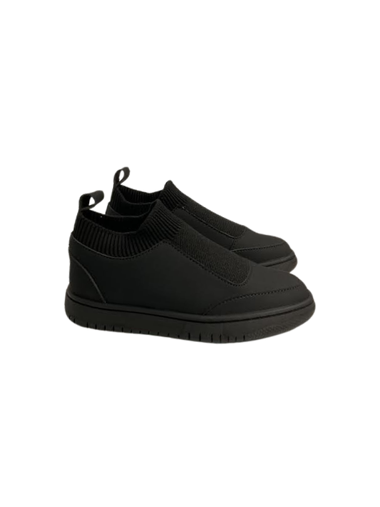 Boutacelli Baron Black Leather/Knit Shoe