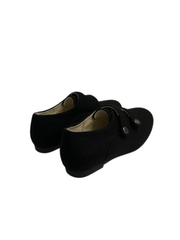 Boutacelli Claro Black Flannel Velcro Shoe