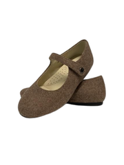 Boutaccelli Dots Taupe Flannel Mary Jane