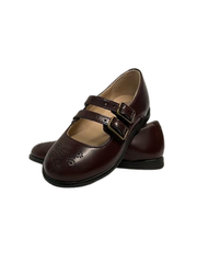 Lauve Wanda Burgundy Mary Jane Snap