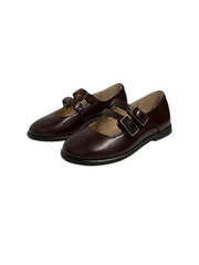 Lauve Wanda Burgundy Mary Jane Snap