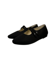 Boutaccelli Noam Black Flannel Velcro Mary Jane