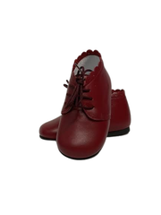 Luccini J300 Red Leather First Walker Laces Bootie