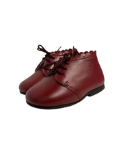 Luccini J300 Red Leather First Walker Laces Bootie