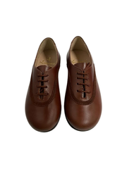 Luccini 9104 Camel Leather Laces Shoe