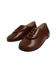 Luccini 9104 Camel Leather Laces Shoe