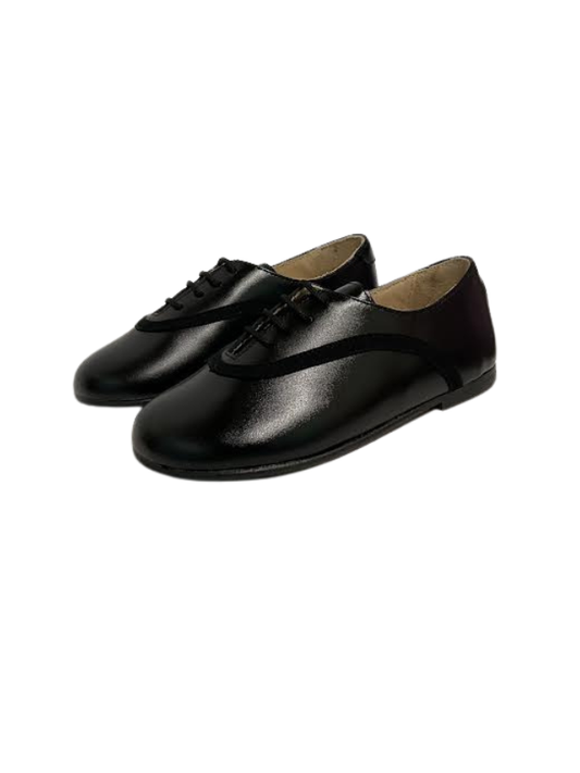 Luccini 9104 Black Leather Laces Shoe