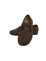 Luccini 9114 Brown Multi Flannel Loafer