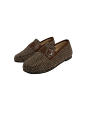 Luccini 9114 Brown Multi Flannel Loafer