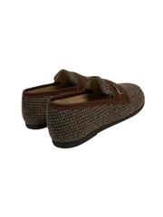 Luccini 9114 Brown Multi Flannel Loafer