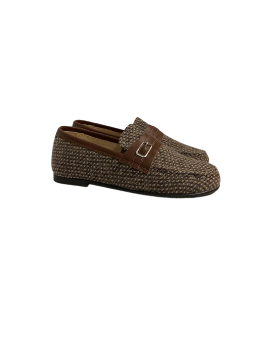 Luccini 9114 Brown Multi Flannel Loafer