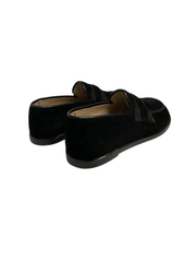 Luccini 9115 Black Suede Loafer