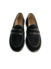 Luccini 9115 Black Suede Loafer