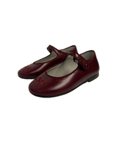 Luccini J291 Burgundy Leather Snap Mary Jane