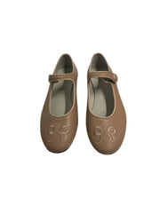 Luccini J291 Taupe Leather Snap Mary Jane