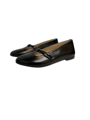Luccini 9122 Black Leather Low T- Strap