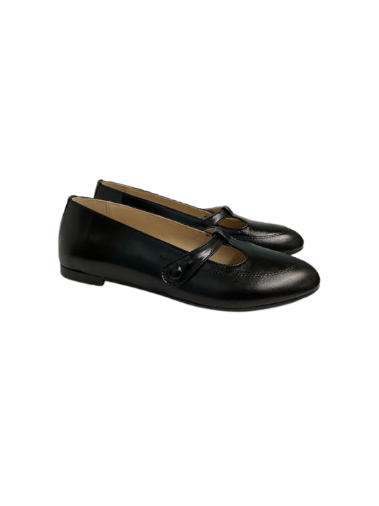 Luccini 9122 Black Leather Low T- Strap