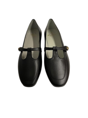 Luccini J284 Black Leather Brass Snap Mary Jane