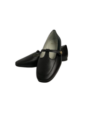 Luccini J284 Black Leather Brass Snap Mary Jane