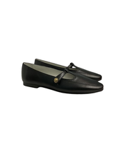 Luccini J284 Black Leather Brass Snap Mary Jane