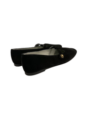 Luccini J284 Black Suede Brass Snap Mary Jane