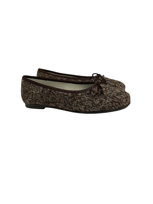 Luccini J199 Brown Tweed Multi Ballet Flats