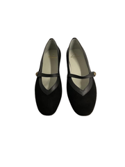 Luccini J285 Black Suede Snap Mary Jane