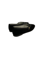 Luccini J285 Black Suede Snap Mary Jane