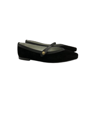Luccini J285 Black Suede Snap Mary Jane