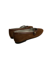 Luccini J285 Brown Suede Snap Mary Jane