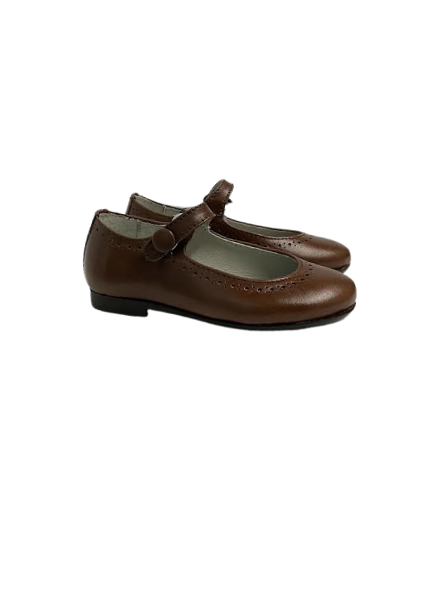 Luccini J204 Brownj Leather Mary Jane
