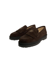 Luccini 9118 Brown Suede Fringe Loafer
