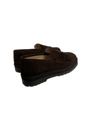 Luccini 9118 Brown Suede Fringe Loafer