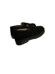 Luccini 9118 Black Suede Fringe Loafer
