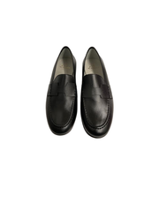 Luccini Hermes black leather loafer boys