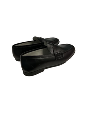 Luccini Hermes black leather loafer boys