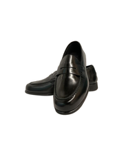 LMDI Covelo Diamond Black Leather Penny Loafer