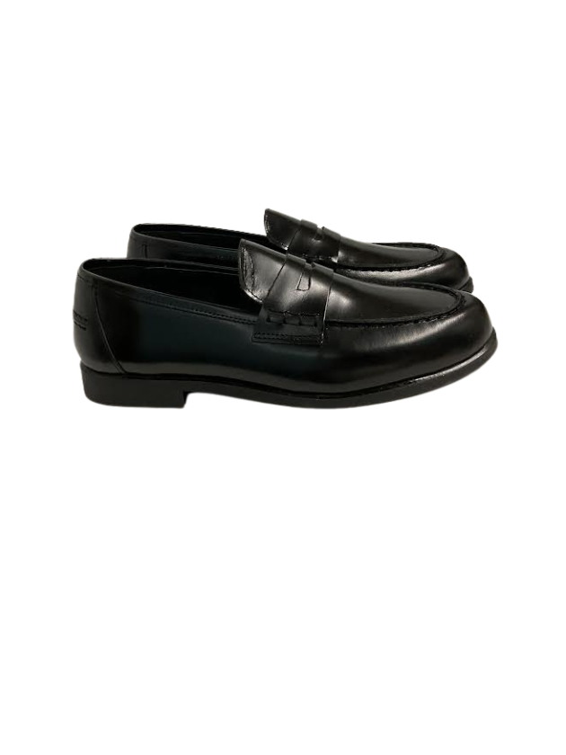LMDI Covelo Diamond Black Leather Penny Loafer