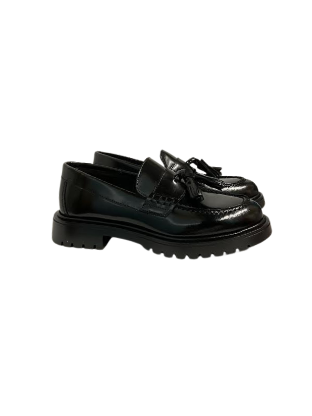 Blublonc Harley Hi Shine Leather Penny Loafer