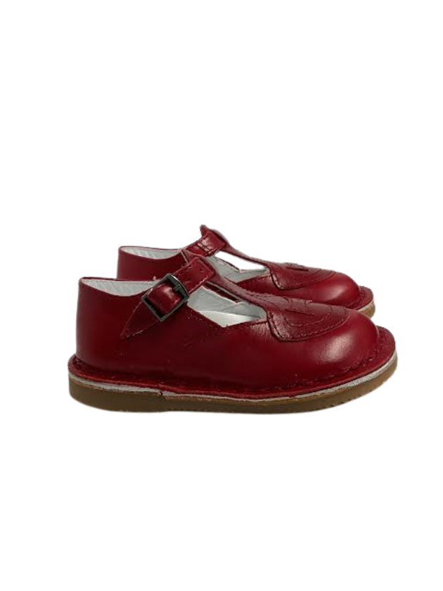 Luccini JP004 Red Leather T-Strap