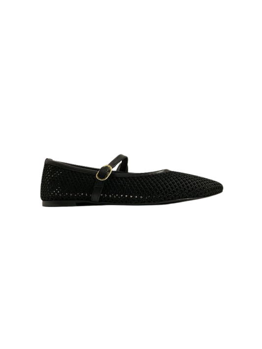 Brunella 512 Black Mesh Mary Jane