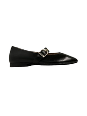 Brunella 530 black leather/ black suede/ brown leather buckle Mary Jane