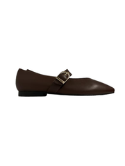 Brunella 530 black leather/ black suede/ brown leather buckle Mary Jane