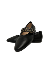 Brunella 536 black Double Buckle Mary Jane