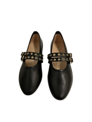 Brunella 536 black Double Buckle Mary Jane